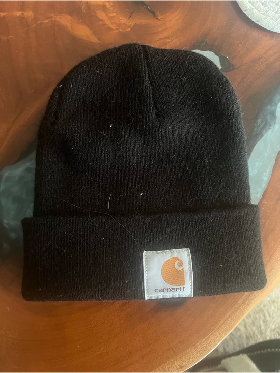 Carhartt Other - Carhartt Black Cuffed Beanie with Logo Patch